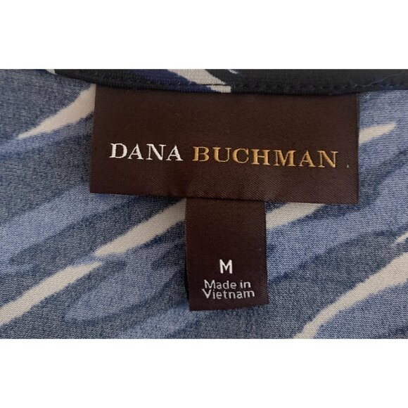 Dana Buchman Womens Dress Size Medium Black Blue Multi Color Office Church Work - Picture 2 of 6